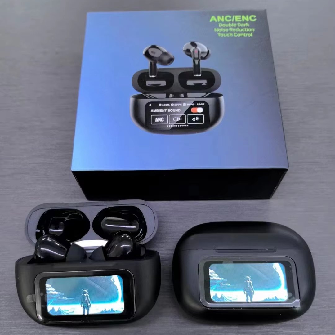 TWS A9 PLUS Headphones Earphones ture wireless Noise Cancelling Wireless Earbuds smart touch Screen enc anc Headset
