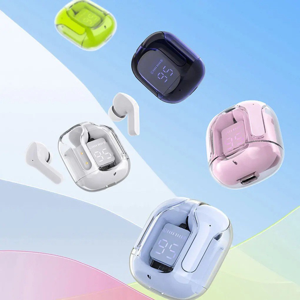 2024 TWS ENC LED Power Display True Wireless Transparent Headphones Earbuds HK3 Auriculares Mini Portable Air 31 Air31 Earphones