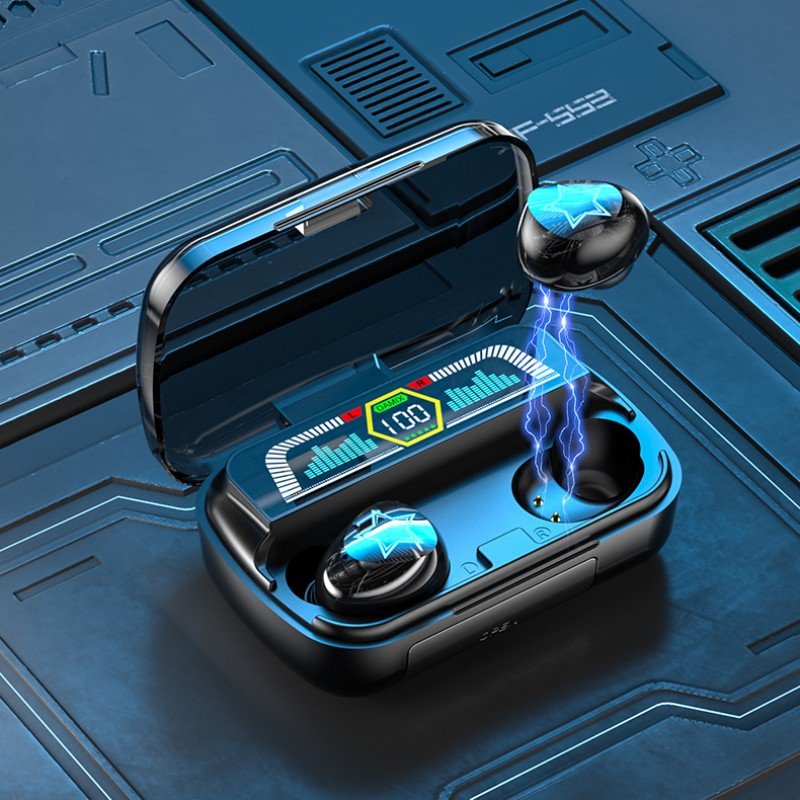 AS07 Waterproof TWS Phone Earbuds with LED Display Portable Power Bank for Sport & Gaming Wireless Bluetooth Low Price Travel