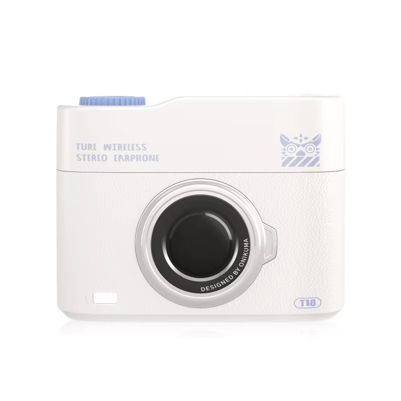 ONIKUMA T18 Retro Camera Design Ultra Long Endurance Noise Canceling Mini Wireless Earphone Headphone TWS Earbuds
