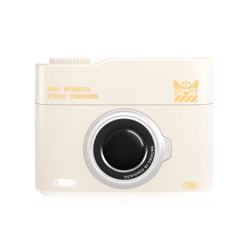 ONIKUMA T18 Retro Camera Design Ultra Long Endurance Noise Canceling Mini Wireless Earphone Headphone TWS Earbuds