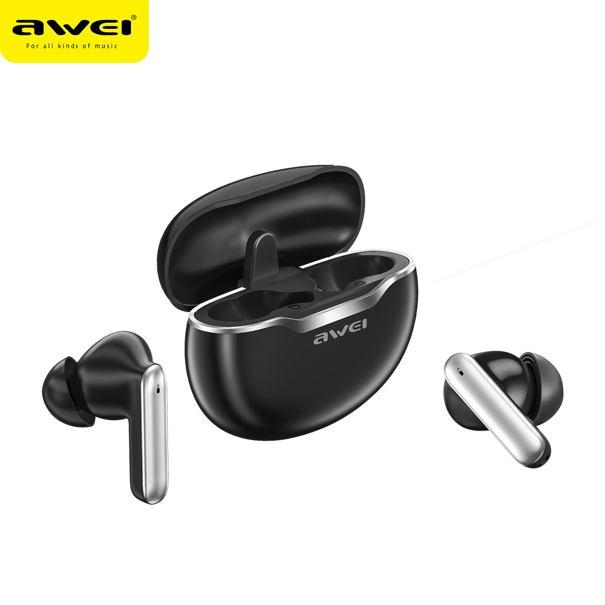 AWEI T50 ENC BT5.3 wireless earphones Noise Cancelling tws For Phone