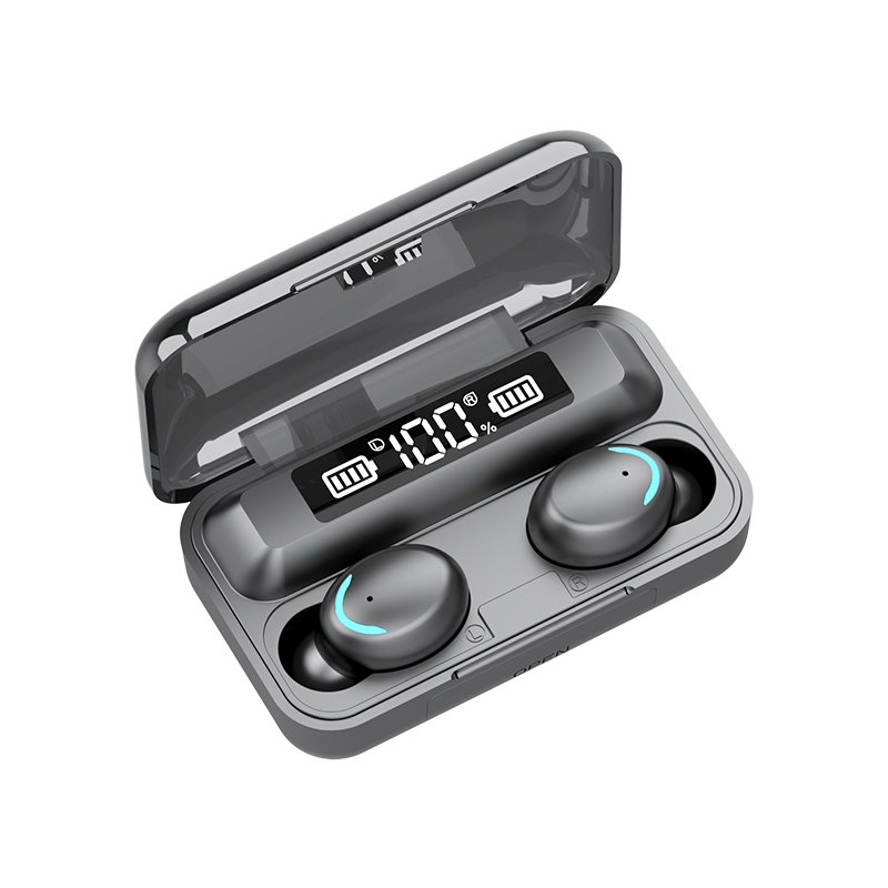 High quality F9 TWS Wireless Earphones HiFI Stereo Noise Cancelling LED Display F9-5c Earbud Headset With Power Bank