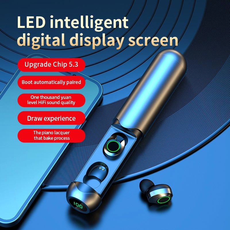 New Mini Hands-free Tws BQ40 Earphones Sports Gaming Headset LED Display Wireless Earbuds Gaming In-ear Headphones For Gamer