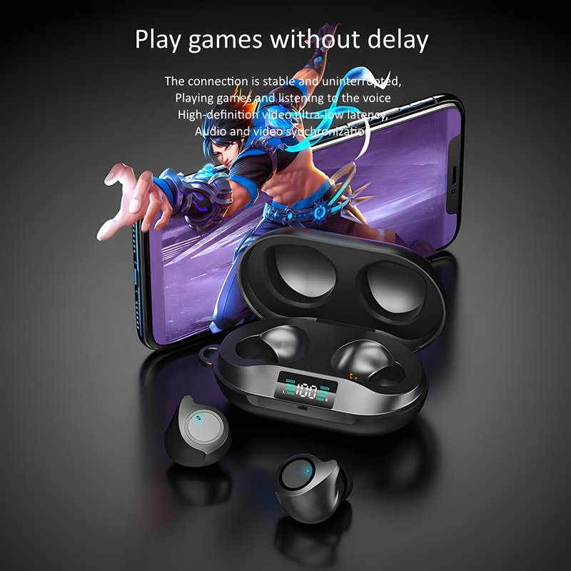 New DX20 TWS Earbuds True Wireless Stereo Touch Control Waterproof Led Digital Display In-ear Headphones DX-20 Mini Earphones