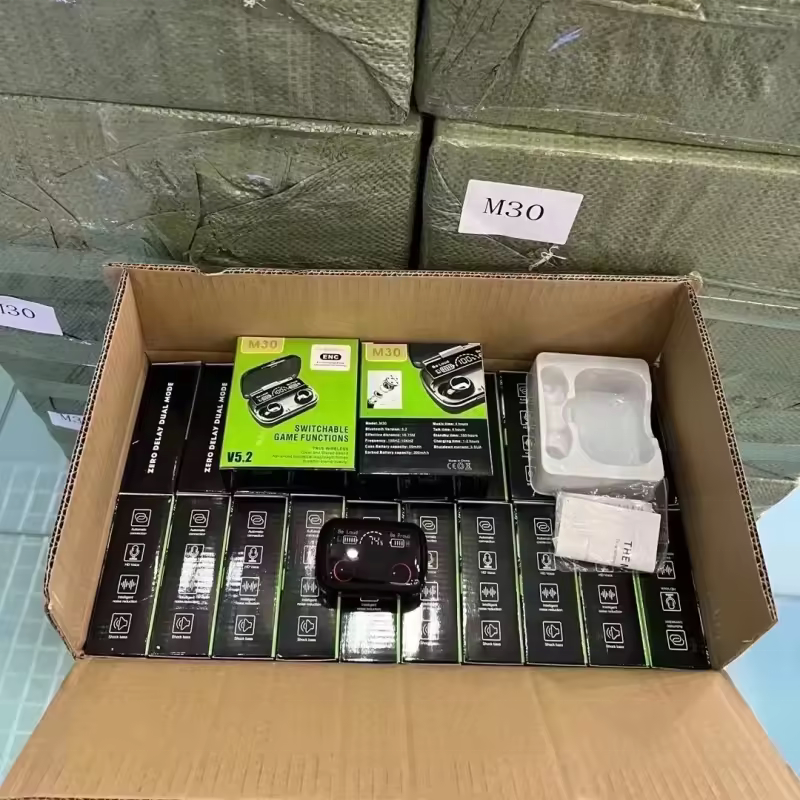 Wholesale M30 Pro Tws Waterproof Wireless Earphones Digital Display Touch Super Bass Noise Cancelling Earbuds Earphones m30