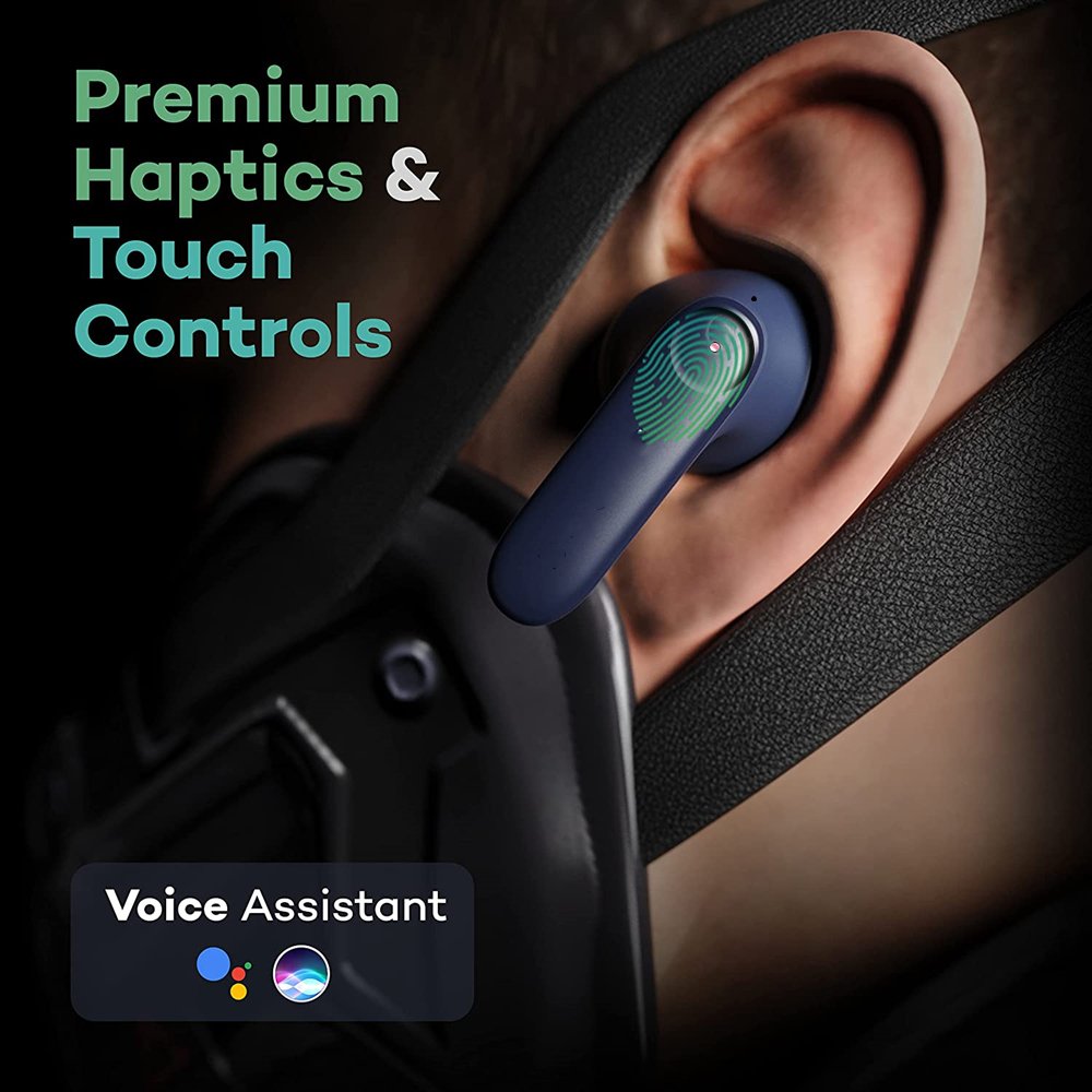 Boult TWS ENC Noise Cancelling Ture Wireless Earbuds Large Battery Double Single Side Use Fast Charging Bt 5.4