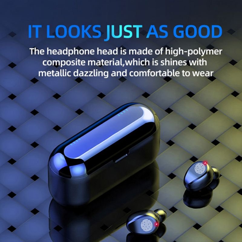 YooType F9 TWS Wireless Earbuds Earphone Sports Gaming Headset With LED Display Headphone Deep Bass Long Battery Life Headset