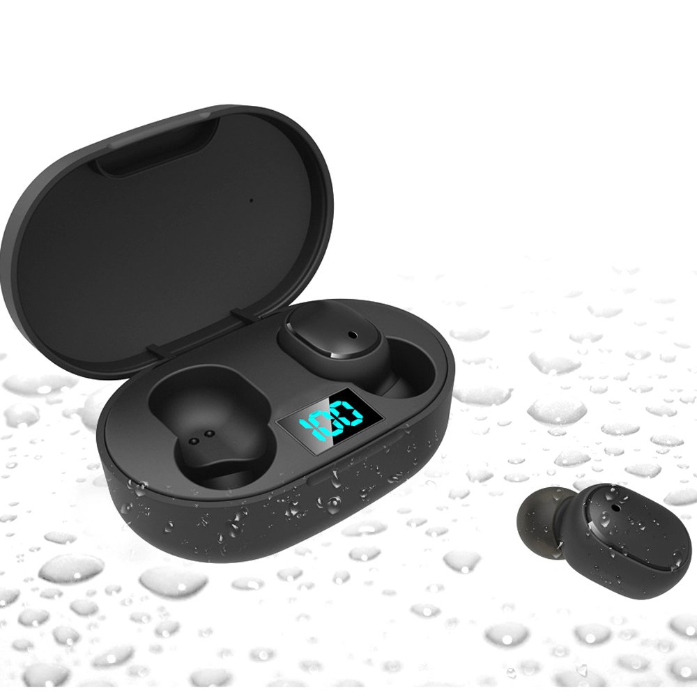 E6S TWS LED Display Wireless 6D Stereo Earbuds IPX5 Waterproof Earphones Noise Canceling Ear Buds in-Ear Stereo Headphones
