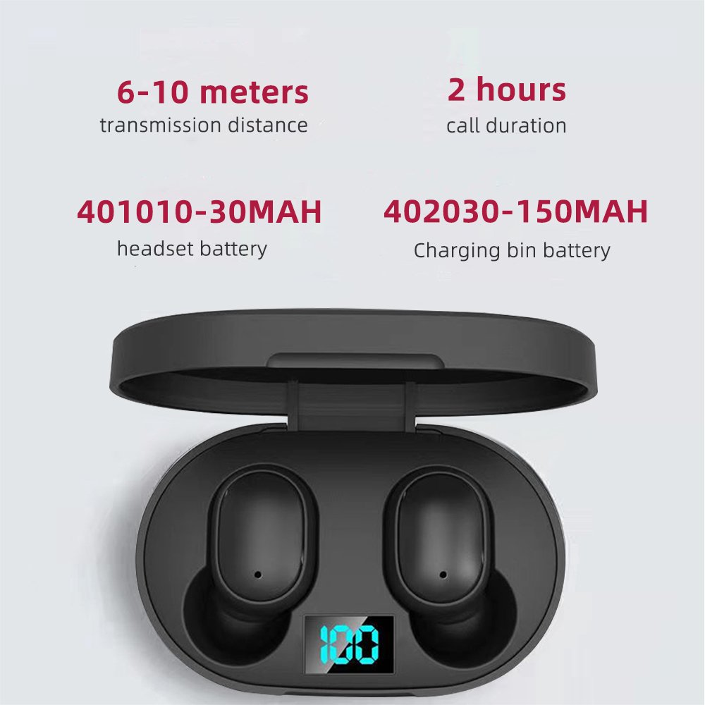TWS E6S Bluetooth Headphones True Wireless Stereo earbuds Sports headphones E6S mobile gaming headphones