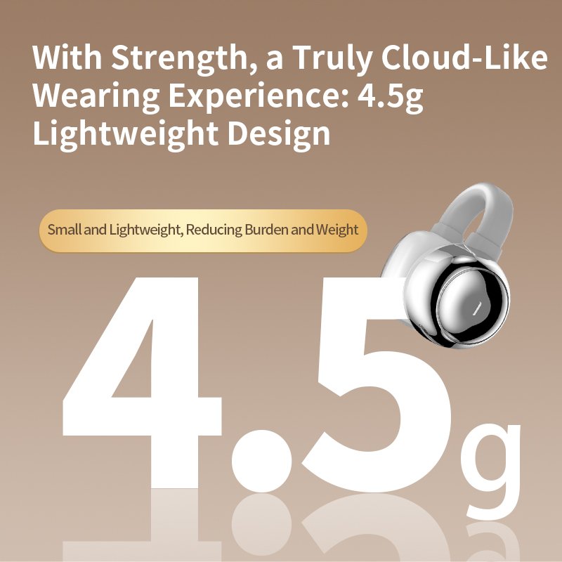 Hot Sale YYK-Q69 V5.3 Earphone TWS Wireless On Ear Earbud With LED Soft rubber clip ear Noise Cancelling Headphones Headset