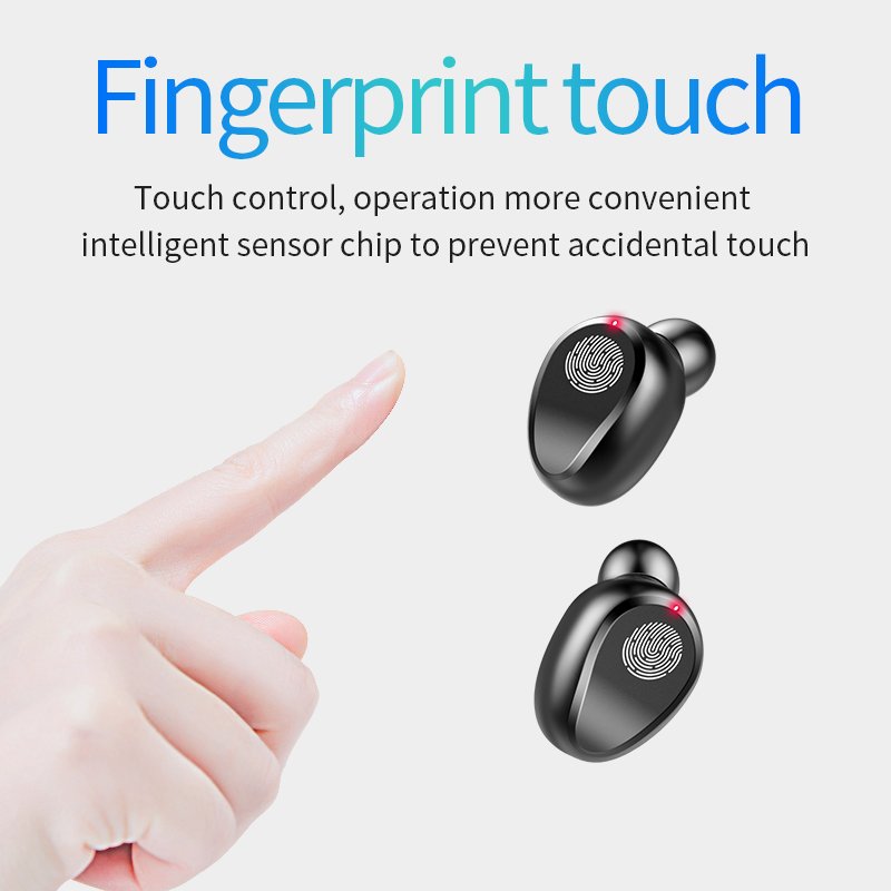TWS wireless earphones f9 touch earbuds noise canceling earphone 2000mah charging box LED display hands free