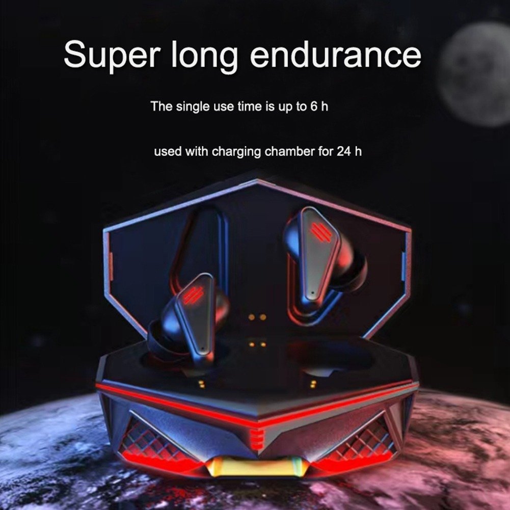 2024 New K98 TWS Game Earphone Sport Ear Buds LED Low Latency Wireless Earphone Gaming Headset