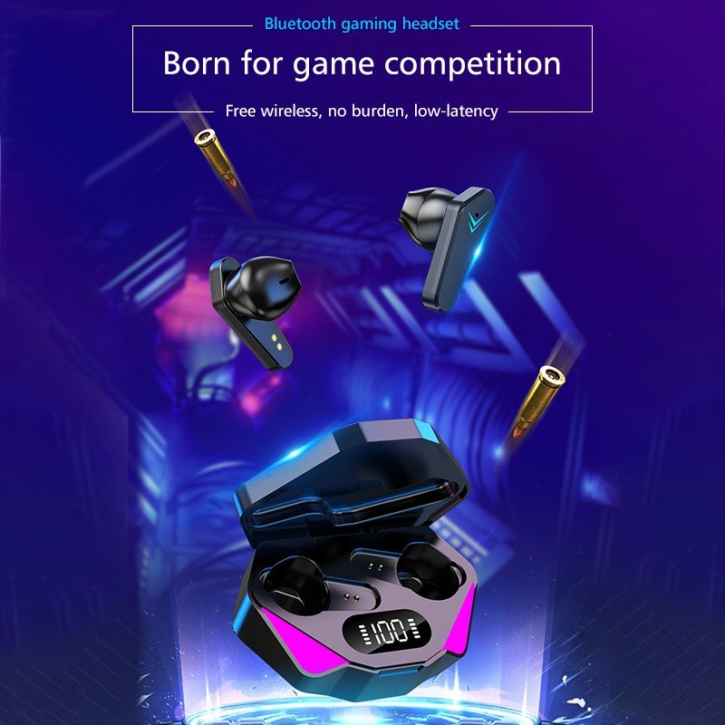 X15 Earbuds TWS True Wireless Stereo Gaming Earbuds Digital Display In-ear Sport Headset Earphone Mini Air buds ENC Headphone