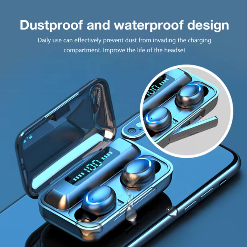 Private label true wireless earphone tws earbuds f9 5c f9-5 f9-5c with power bank headphone cheap cheapest original kids earbuds
