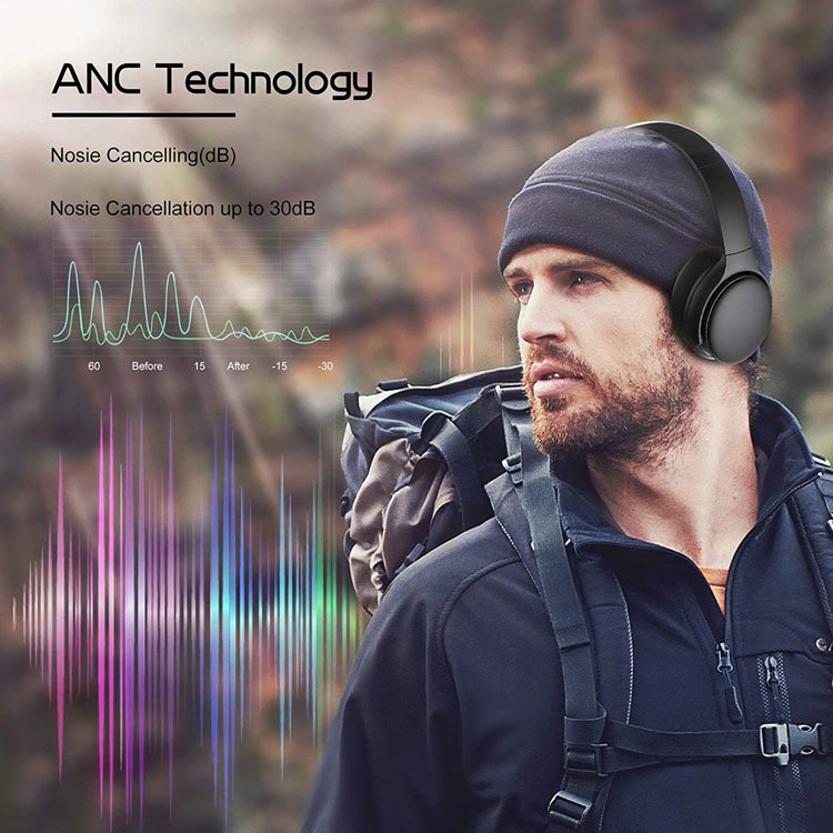 factory ANC Wireless Adaptive Noise Cancelling boat headphone Earphones 40 Hrs Playtime gaming