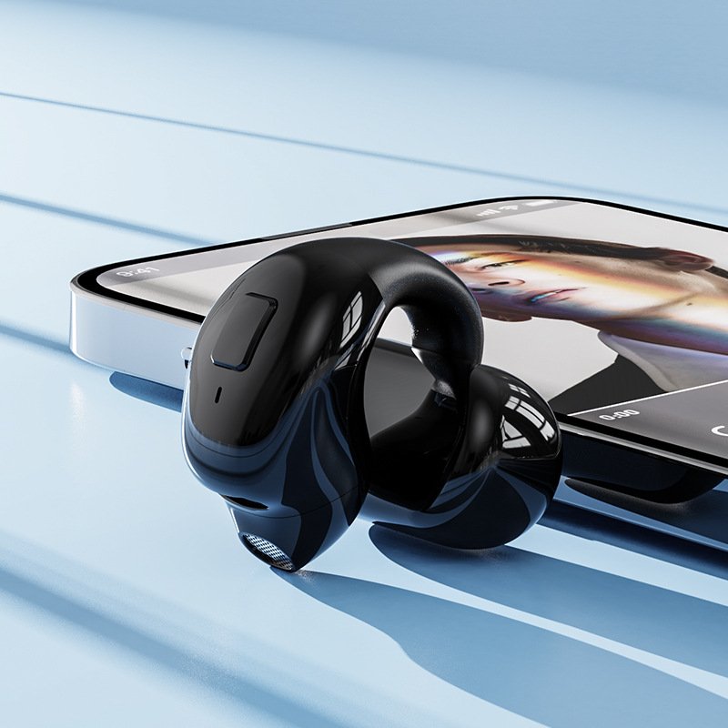 Best-Selling Sports Gaming Wireless Headset Clip-On Design Single Ear Noise Cancelling TWS Earphones Apple Chipset Power 30 Days