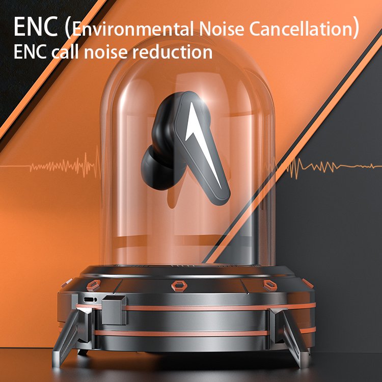 Species Invasion ENC Noise Reduction True Wireless Earphones With LED Display RGB Lights Meta TWS Gaming Earphones