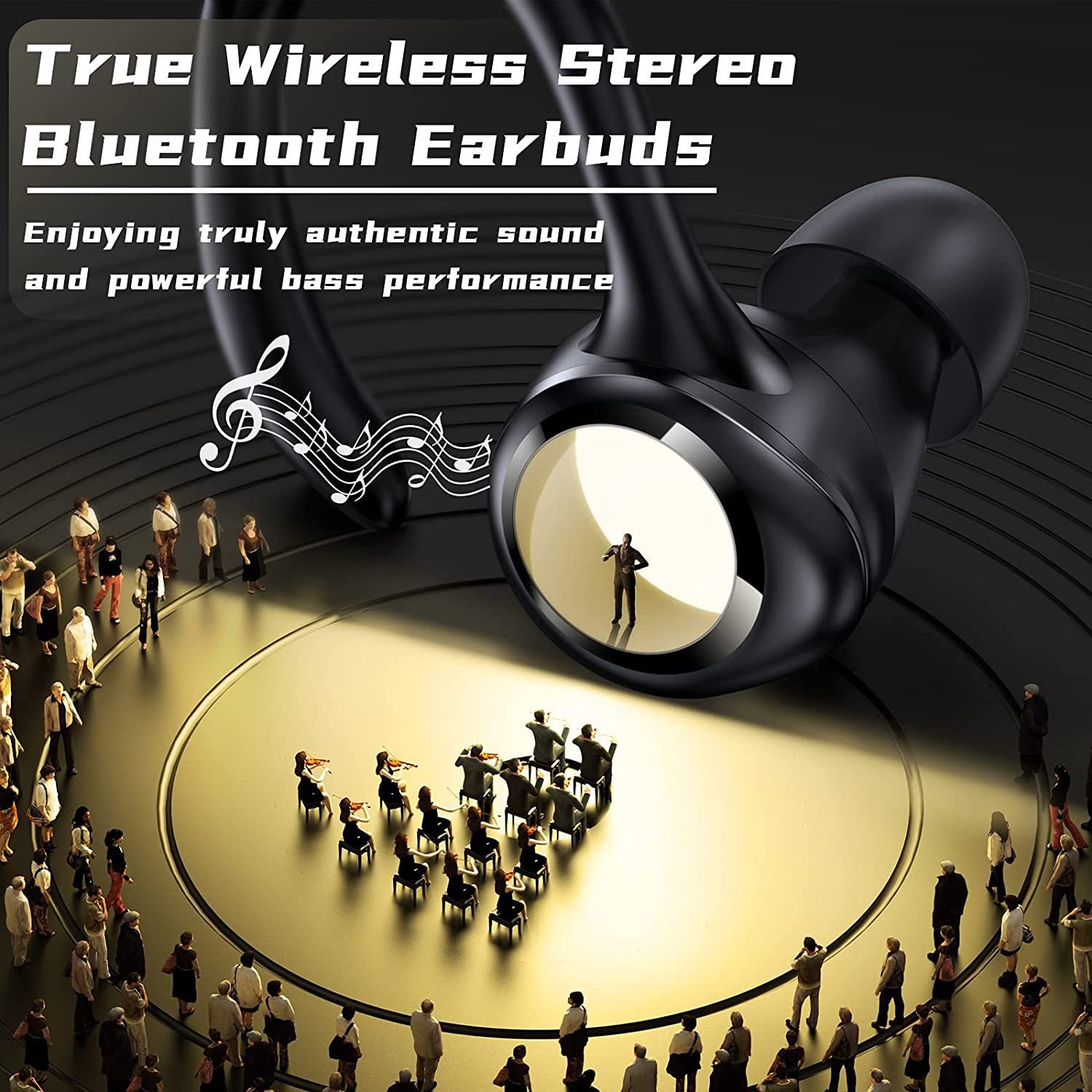 Amazons Best Seller List S17 TWS Earphones Wireless with Earhooks Custom Logo Earbuds ENC Noise Cancellation LED Display Headset