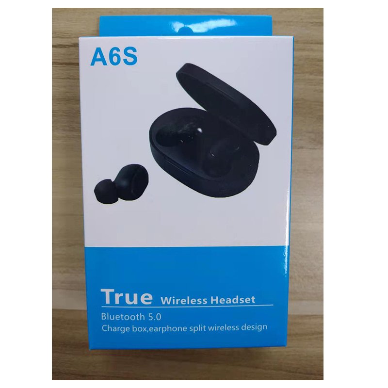 TWS A6S Earphone Wireless Earbuds Noise Cancelling LED Display Handsfree Low latency Earbuds