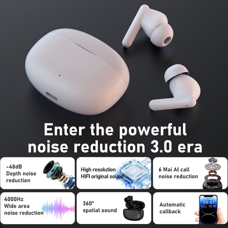 Factory customization S20A wireless headset earbuds wireless blue tooth headset 5.3 ANC tws noise canceling headphones