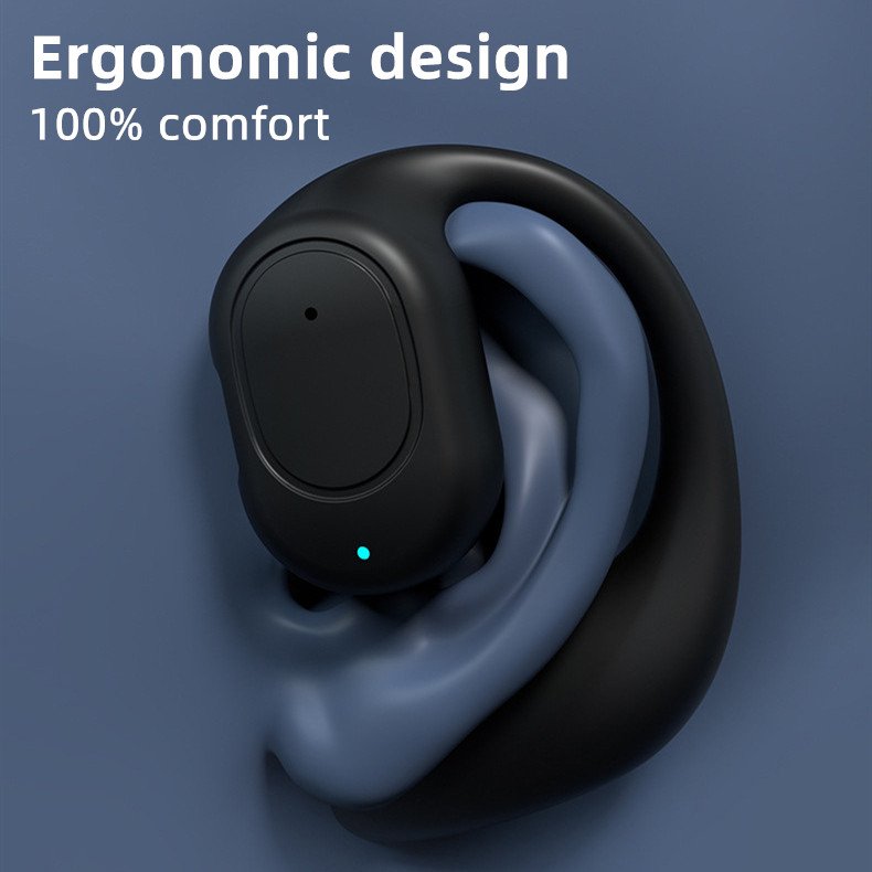 On-ear wireless blue tooth headset touch call business single ear headset Noise cancelling tws earphones & headphones