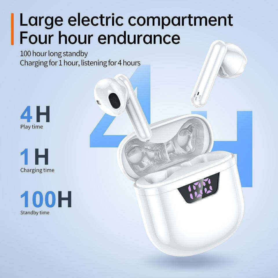 High quality mini size wireless earplugs battery large capacity indicator bass music and sound earphones for exercise