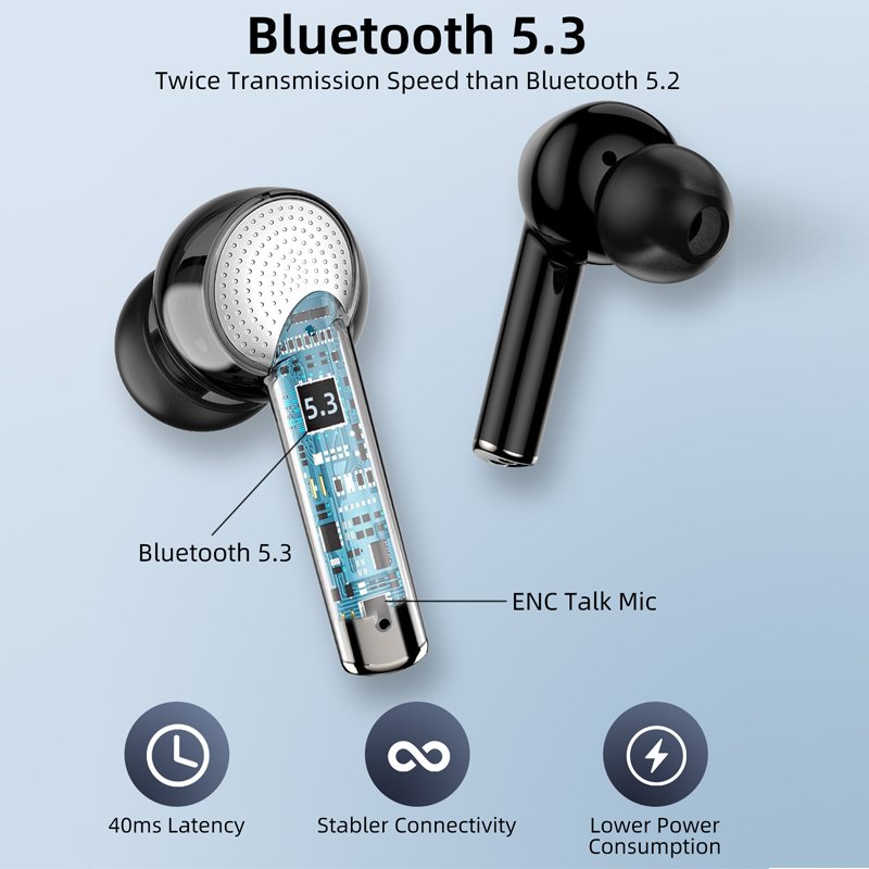 ROCXF Factory tws earphones headphonesHeadset Stereo Headphone Super Bass Wireless Earbud ANC gaming in-ear headphones