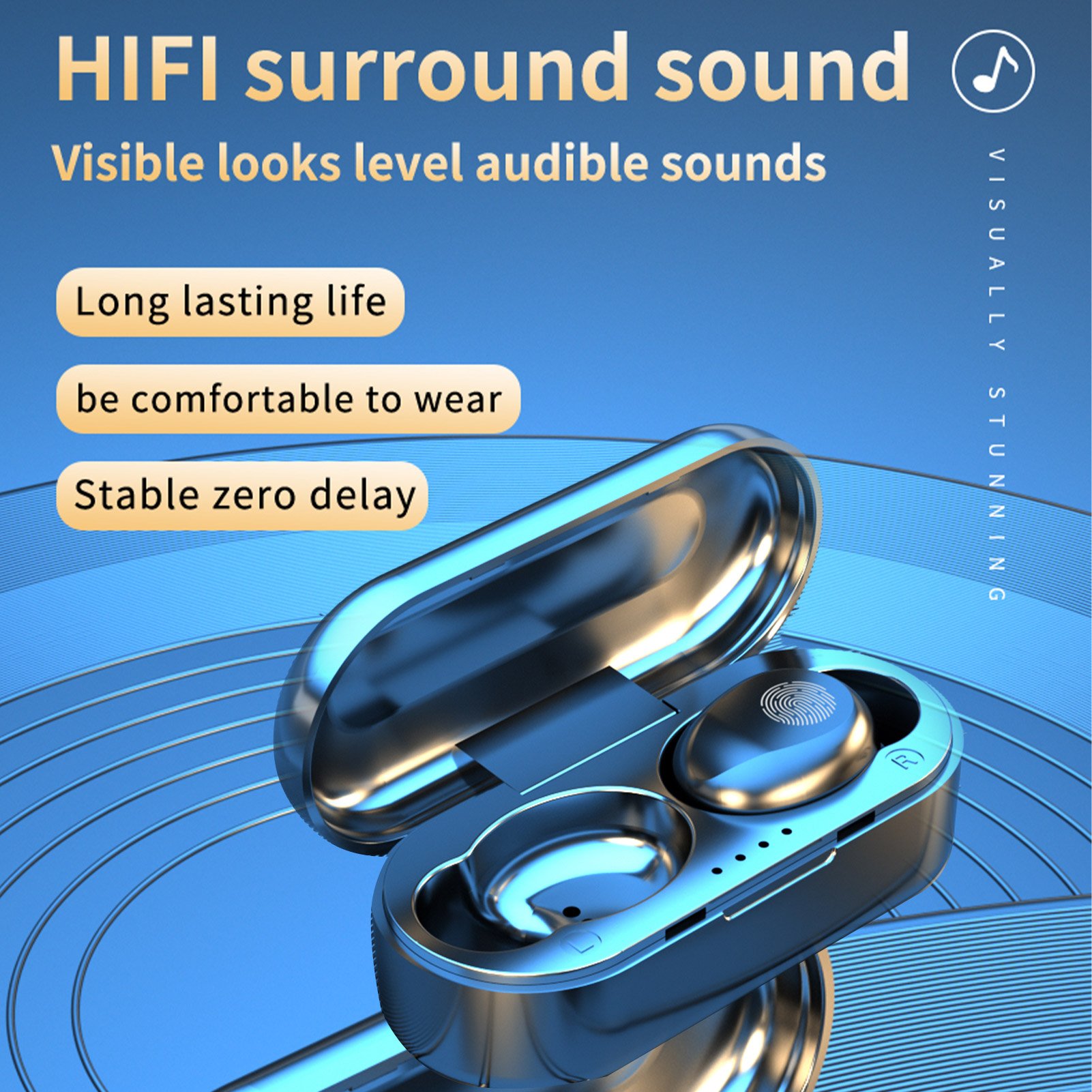 F9 earbuds wireless Running Headset Tws Earphones With Charging Case IPX-7 Waterproof Earbuds