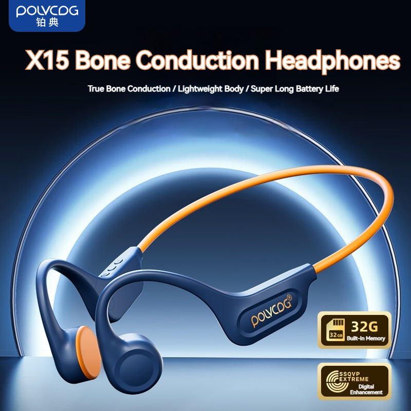 Wireless earbuds high quality 32GB open ear clip bone conduction noise cancelling tws headphones sports