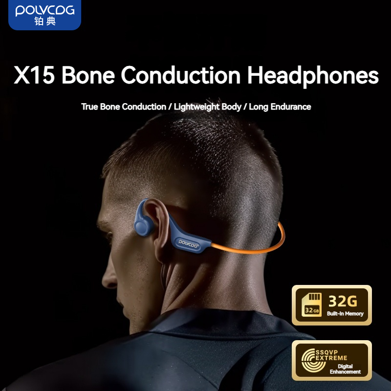 Wireless earbuds high quality 32GB open ear clip bone conduction noise cancelling tws headphones sports