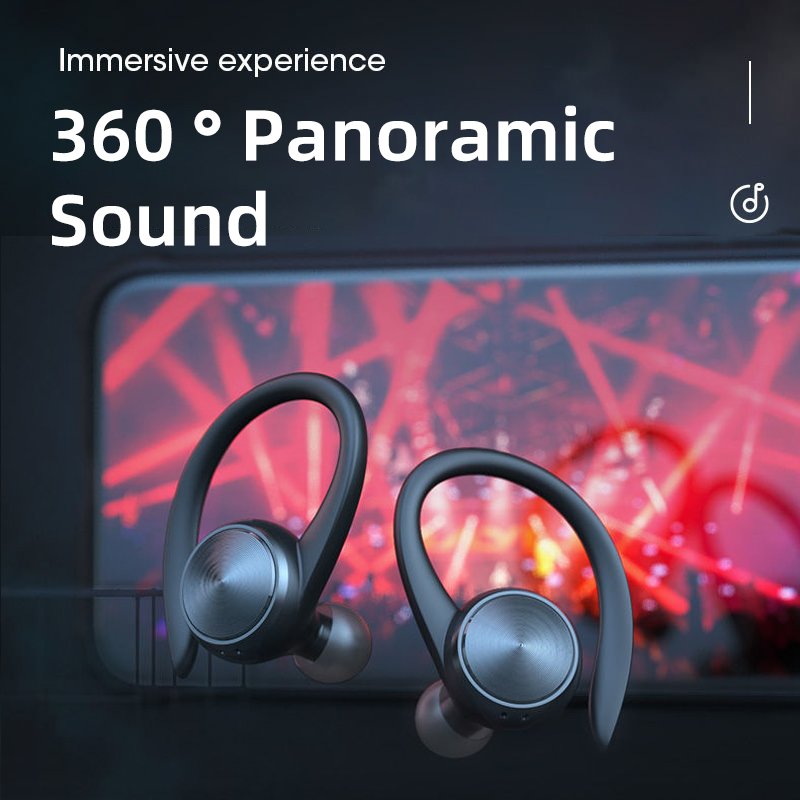 New Arrivals Hifi Stereo In Ear Music Gaming Bt 5.1 Headphones R200 Tws Sport Earhooks Earphone With Microphone