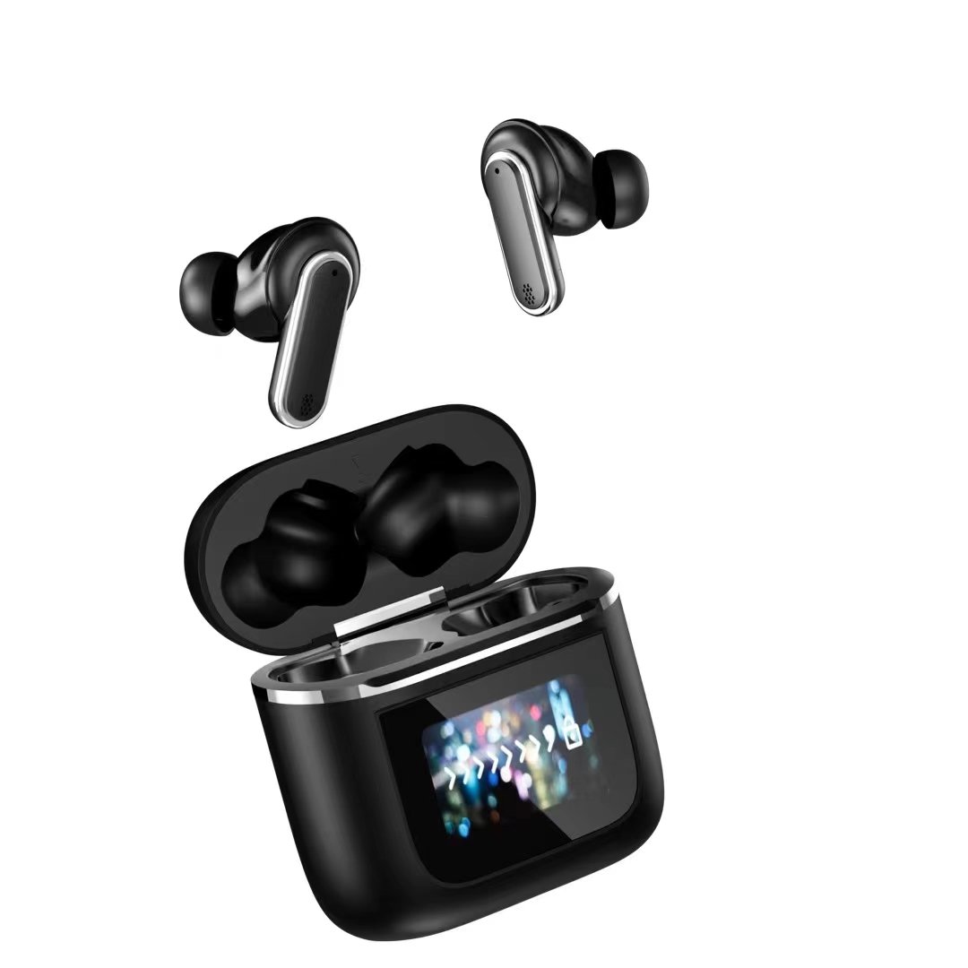 2024 YX27 New Trending Products LCD Display Earbuds YX27 Wireless Headphones APP True Noise Cancelling TWS ANC Earphones