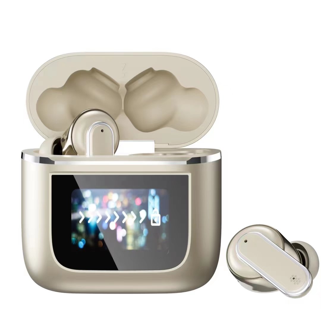 2024 YX27 New Trending Products LCD Display Earbuds YX27 Wireless Headphones APP True Noise Cancelling TWS ANC Earphones