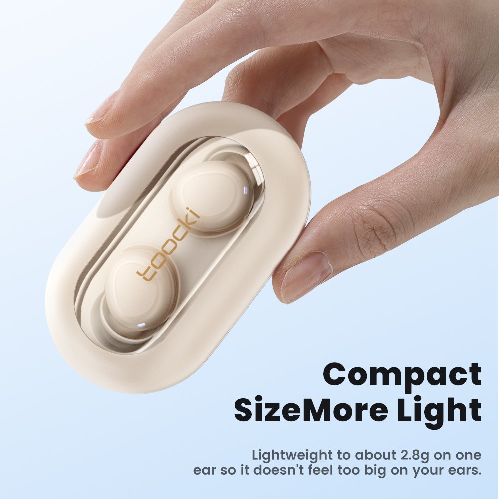 Toocki Earphone Touch Control Headphone Wireless Earphone Mini Soft Earbuds for Sleep