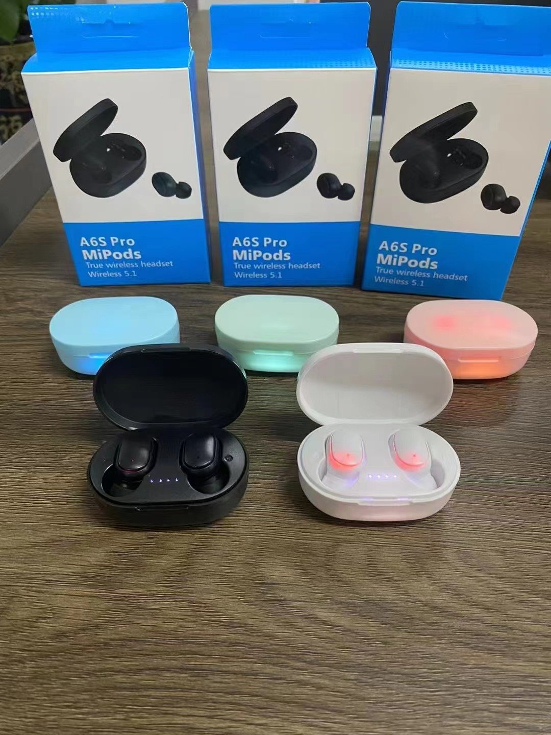 2024 Hot Selling Cheap A6S 3D Stereo HIFI Earbuds In-ear Headphone TWS Audifonos In Ear Wireless Earbuds Mini Earphones A6s/E6S