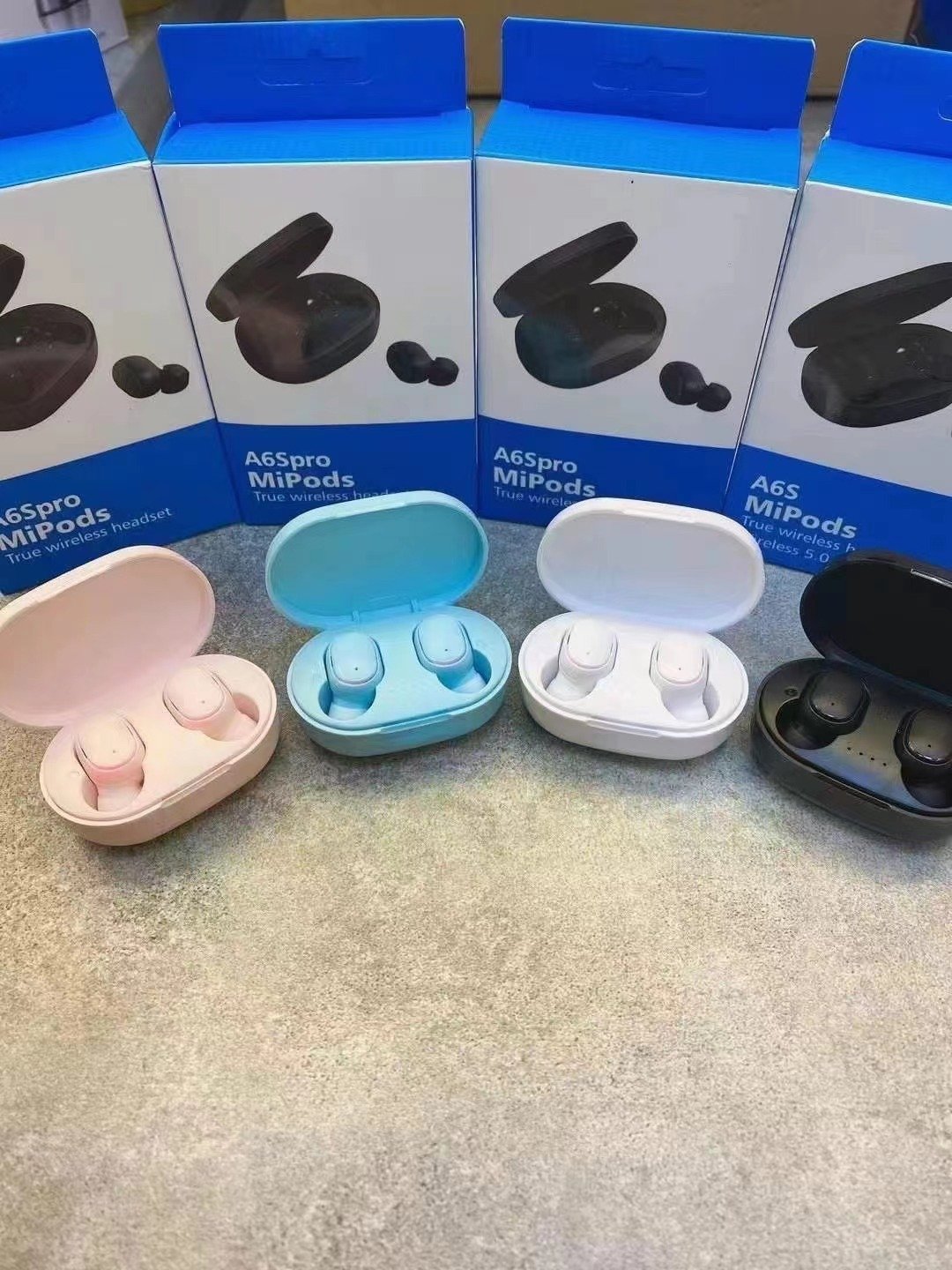 2024 Hot Selling Cheap A6S 3D Stereo HIFI Earbuds In-ear Headphone TWS Audifonos In Ear Wireless Earbuds Mini Earphones A6s/E6S