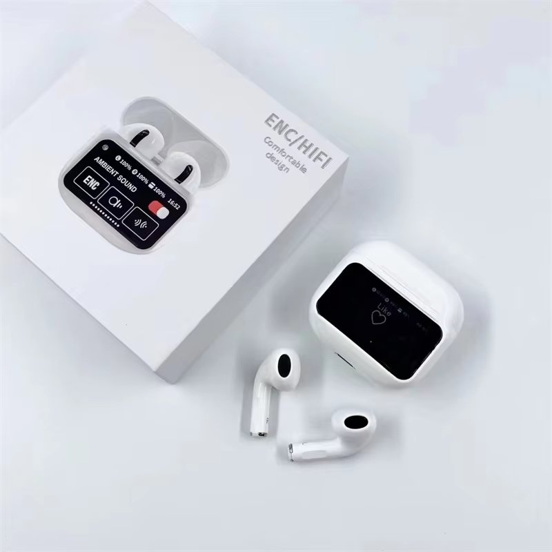 BT5.3 Ultra Long Endurance A9 Pro A10 A11 Pro Earbuds ANC noise cancelling with smart LED touch screen digital display earphone