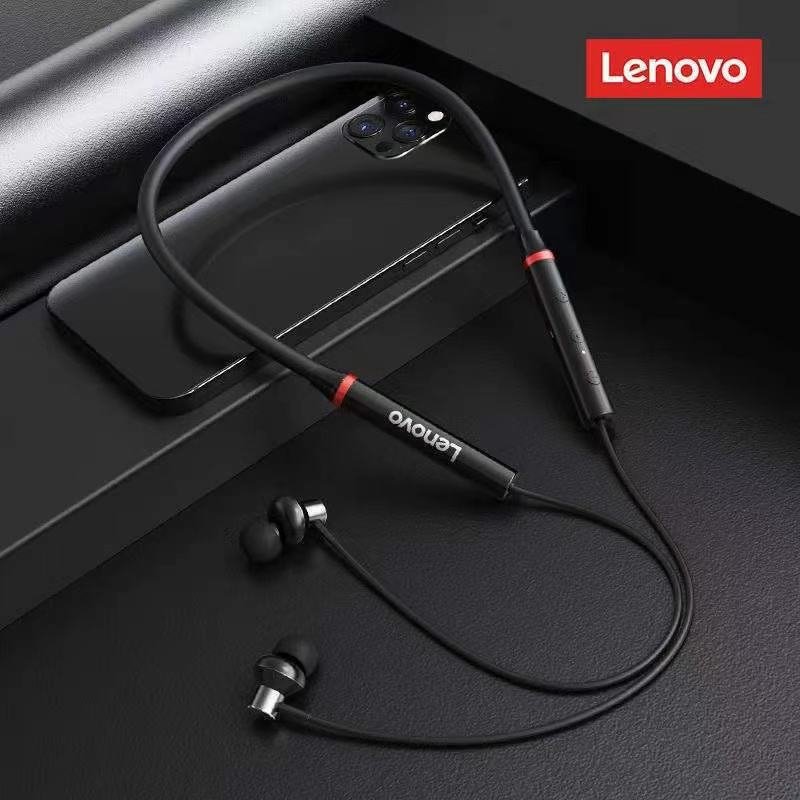 Original Lenovo HE05 headphones 9D stereo sound custom earphone with CVC noise cancelling mic wireless neckband headphone