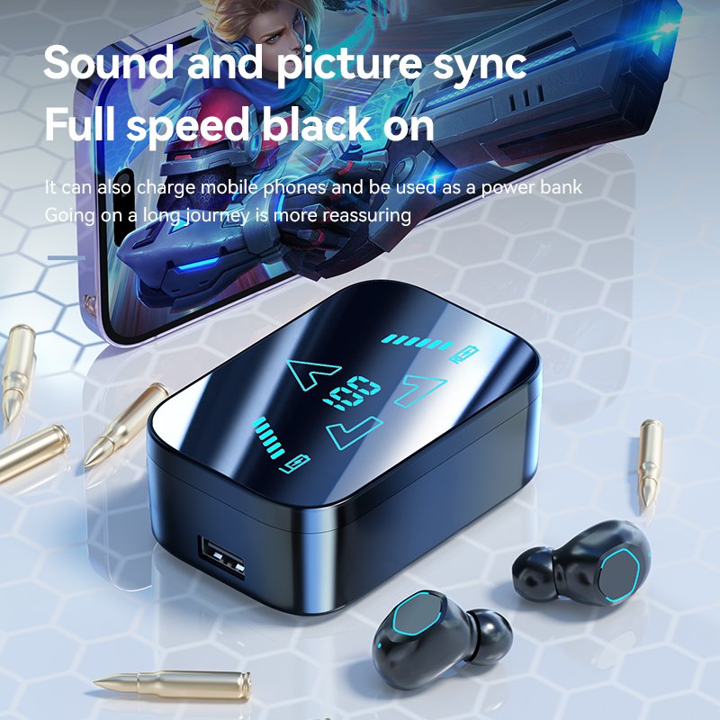 M48 Bt Wireless Earphones Noise Cancelling T Ws Earphones & Headphones Sports Waterproof Earplugs Hi fi Music Mirror Headphones