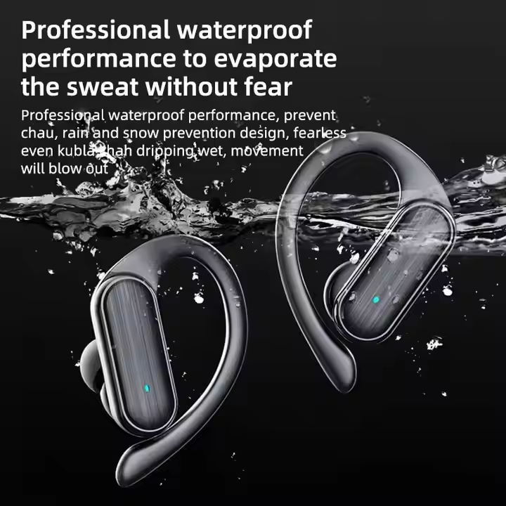 New TWS Blue head phones True wireless open headphones super long life sports games waterproof