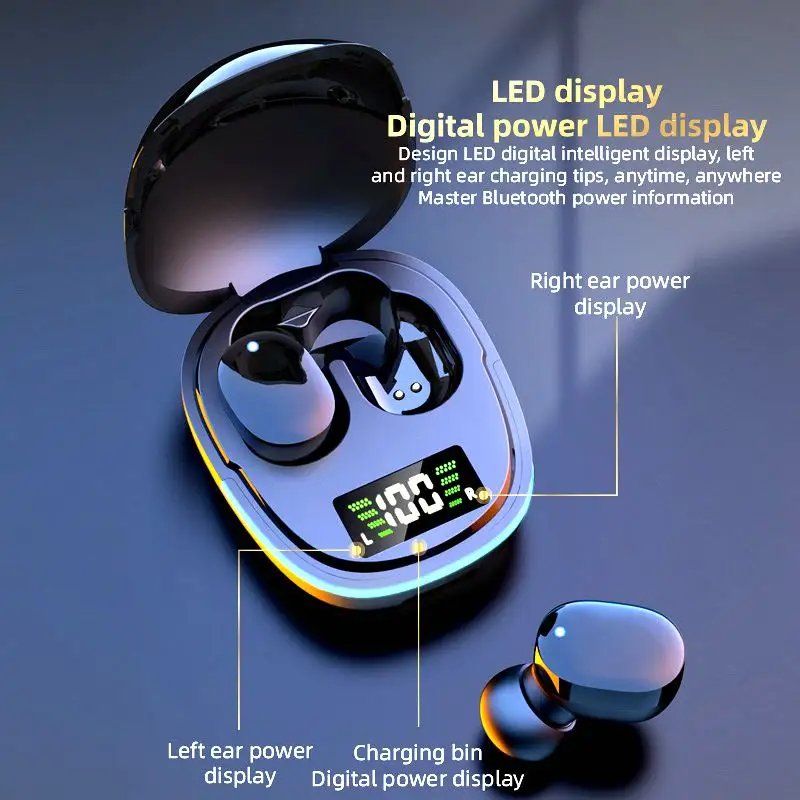 New Game Tws G9S Bt 5.1 Low Latency Earphone 8D Hi Fi Led Light Touch Wireless Earbuds In-ear Gaming Headsets