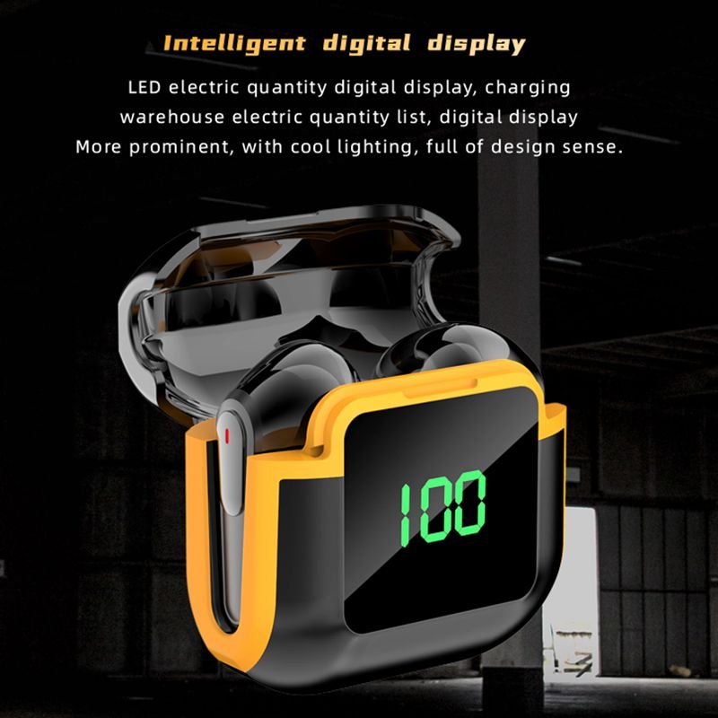Hot Pro90 Tws Bt V5.3 9D HiFi Stereo Wireless Earbuds Mini Gaming Tws Headset Digital Display Touch Earphone In-ear Headphone