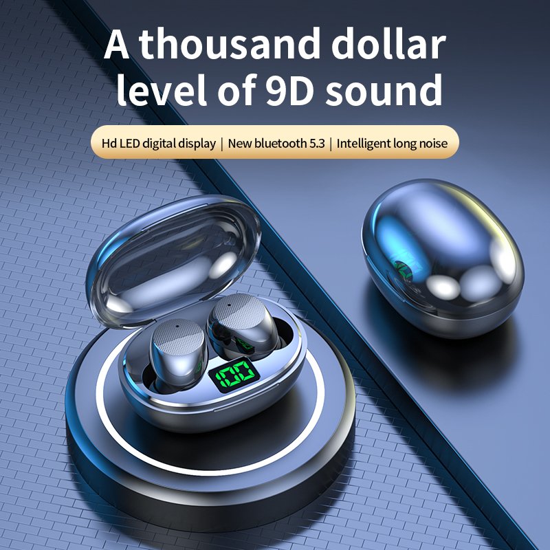 K20 BT In-Ear Sports Wireless Headphones 5.2 Powered by LED Display Touch Control TWS Headphones Earbuds with Charging Box