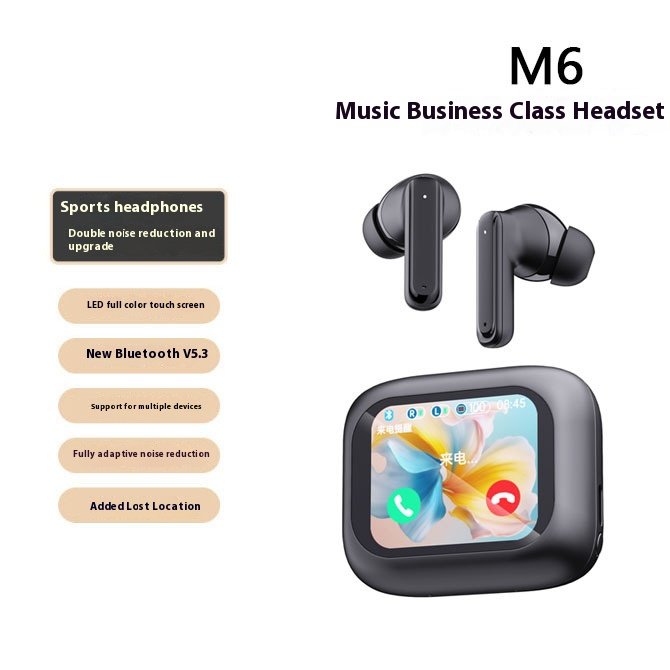 TWS M6 Wireless ANC Waterproof Translator Earphones Noise Cancelling Earphones Gaming in-ear Headphones