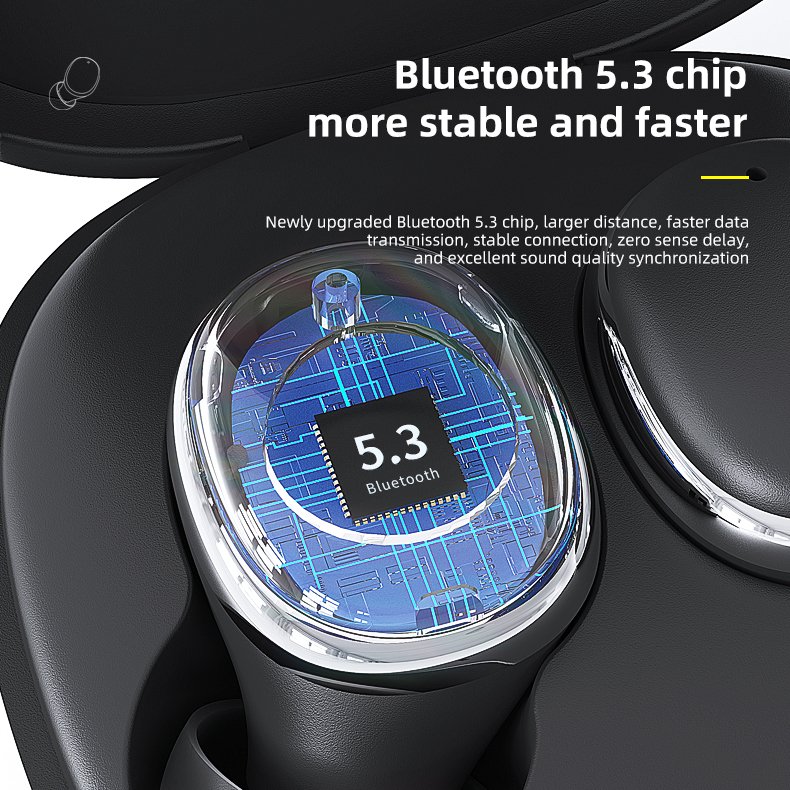Gaming TWS Wireless Earphones 300mAh Long Battery Life Headphones BT V5.3 Noise Cancellation Waterproof Earbuds