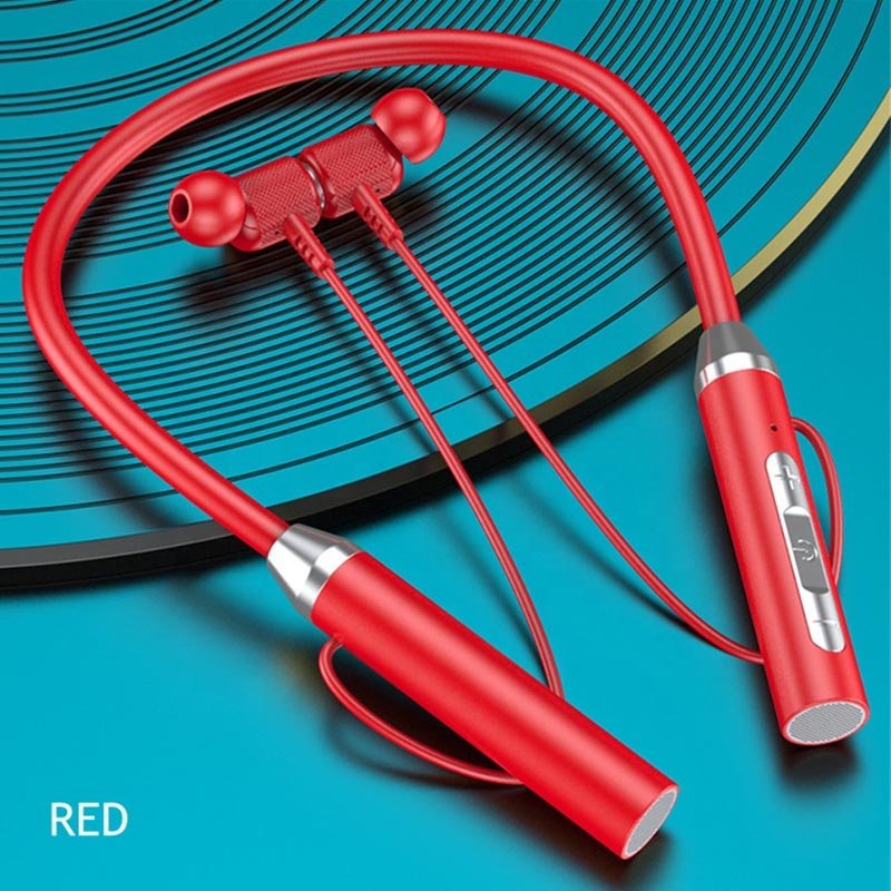 Wireless Neckband Headphones V5.2 Stereo Sports Waterproof Earbuds Bluetooth Compatible Headset for Outdoor Running Exercising