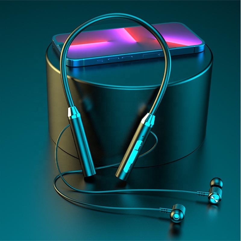 Wireless Neckband Headphones V5.2 Stereo Sports Waterproof Earbuds Bluetooth Compatible Headset for Outdoor Running Exercising