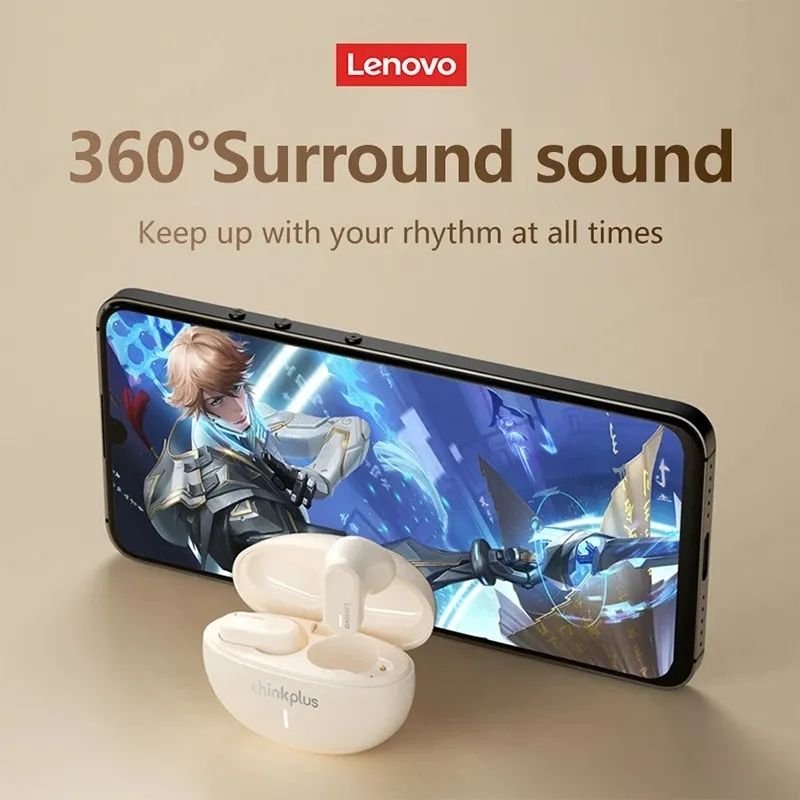 Original auriculares lenovo earbuds LP19 hifi stereo surround music game headset Bass HD Calls audifonos tws wireless earphone