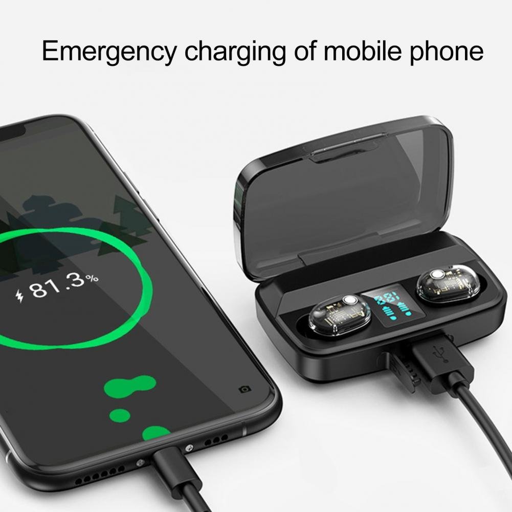 TWS Led Display Tws A10s Stereo Wireless Earphones Earbud With 1800mah Power Bank Tws True Earphone Mini Earbuds